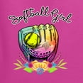 thumbnail image 3 of Wild Bobby, Colorful Softball Girl, Sports, Women Graphic Long Sleeve Tee, Fuschia, XX-Large, 3 of 5