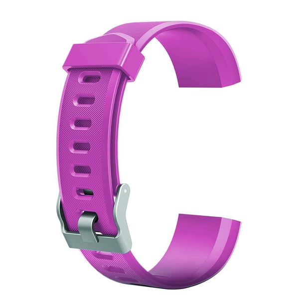 Correa de muñeca de reloj inteligente FLhrweasw silicona banda de repuesto 20 mm ID115Plus HR 2 piezas Púrpura