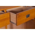 thumbnail image 5 of Crafters and Weavers Arts and Crafts 3-Drawer Solid Wood Sideboard in Walnut, 5 of 15