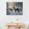thumbnail image 2 of Nawypu  Christmas Canvas Wall Art for Holiday Decor - Winter Scene with Elks Pictures Print On Canvas HD Giclee Artwork Ready to Hang, 2 of 4
