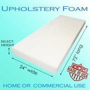 AK Trading Foam Sheet, Upholstery Foam, Home and Commercial (2" x 24" x 72")