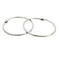 thumbnail image 1 of 2pcs Silver Tone 3" Inner Diameter Looseleaf Binder Rings for Scrapbooking Book, 1 of 1