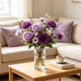thumbnail image 3 of Artificial Flowers Like Real Artificial Bouquet, Mixed Silk Artificials Roses Bouquet with Daisy Chrysanthemum White Flowers for Centerpiece Table Wedding Party, Available in 7 colors, 3 of 7