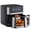 Black, variant on Gianna 4 Qt Compact Air Fryer, 4-in-1 Cooking Functions, Dishwasher-Safe Parts, White