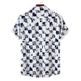 thumbnail image 5 of Chemise en Denim Homme Décontractée Boutons Plage Imprimé Floral Non Positionné Col Rabattu Chemise à Manches Courtes Blouse, 5 of 5