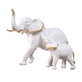 thumbnail image 4 of Estatuas decorativas de elefantes, esculturas, decoración del hogar, recuerdos, regalos, escritorio, resina. Blanco Con Niños, 4 of 9