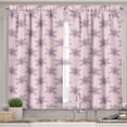 thumbnail image 2 of Ambesonne Floral Valance & Curtain, Spring Theme Lilies Pattern, 55"x30", Pale Mauve Rose and Grey, 2 of 7