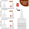 thumbnail image 2 of 45PCS 3 Sizes Natural Red Tip Yorker Caps Replacement Dispensing Caps for Squeeze Bottles Glue Bottles Painting Crafts Repair and Art, 2 of 9