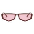 thumbnail image 2 of STARTIST Women Stylish Pentagon Sunglasses Outdoor Protection Eyeglasses - Red Frame,, 2 of 6