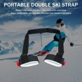 thumbnail image 3 of Lot de 6 Sangles de Porte-Skis Réglables avec Sangle de Fixation Rembourrée Boucle Solide pour Adultes Enfants (Noir+rouge), 3 of 5