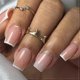 thumbnail image 2 of Rosarden 24Pcs White French Tip Press on Nails - Short French False Square Fake with Nail Glue Nude Pink Stick Gold Glitter Fashion for Women Girls Ar, 2 of 5
