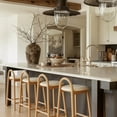 thumbnail image 2 of Meridian Furniture Calvin Tabouret en Cuir Vegan Crème, 2 of 10