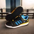 thumbnail image 1 of Men Sz 9.5 - Ad-id-as FORUM LOW Originals Shoes Black Pulse Blue FZ5890 NEW, 1 of 6