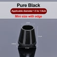 thumbnail image 4 of Ezprotekt Fundas para patas de silla, 16 protectores de suelo pequeños de silicona negra con fieltro envuelto, tapas de goma para patas de silla de 0,55 a 2 pulgadas, almohadillas protectoras para, 4 of 7