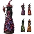 thumbnail image 3 of Enchanted Autumn Witch Figurine, 5'' Halloween Witch Desktop Fall Decorations, Witch Shelf Decoration for Mantel Fireplace Tiered Tray, Gothic Harvest Home Halloween Decorations Gift (Green), 3 of 9