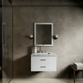 thumbnail image 2 of Castor 30 in W White Single Bath Vanity Carrara Marble Top and 28 in Mirror, 2 of 10