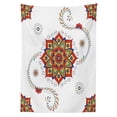 thumbnail image 3 of Ambesonne Leaf Tablecloth Rectangular Table Cover, Lotus Inspired Swirled, 60"x84", Multicolor, 3 of 4