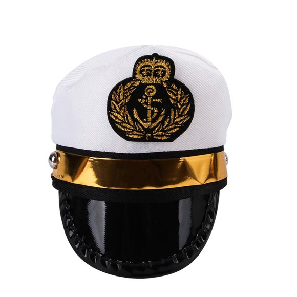 VONKY Halloween Captain Sailors Hat White Captain Hat Dog Cat Puppy Sailor for Halloween Party Cosplay Costume