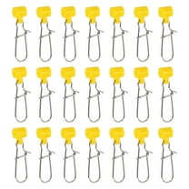 Uxcell Fishing Line Sinker Slider, with Duo Lock Snap Sinker Slider Weight Connector 6# for Fishing, Yellow 60Pcs
