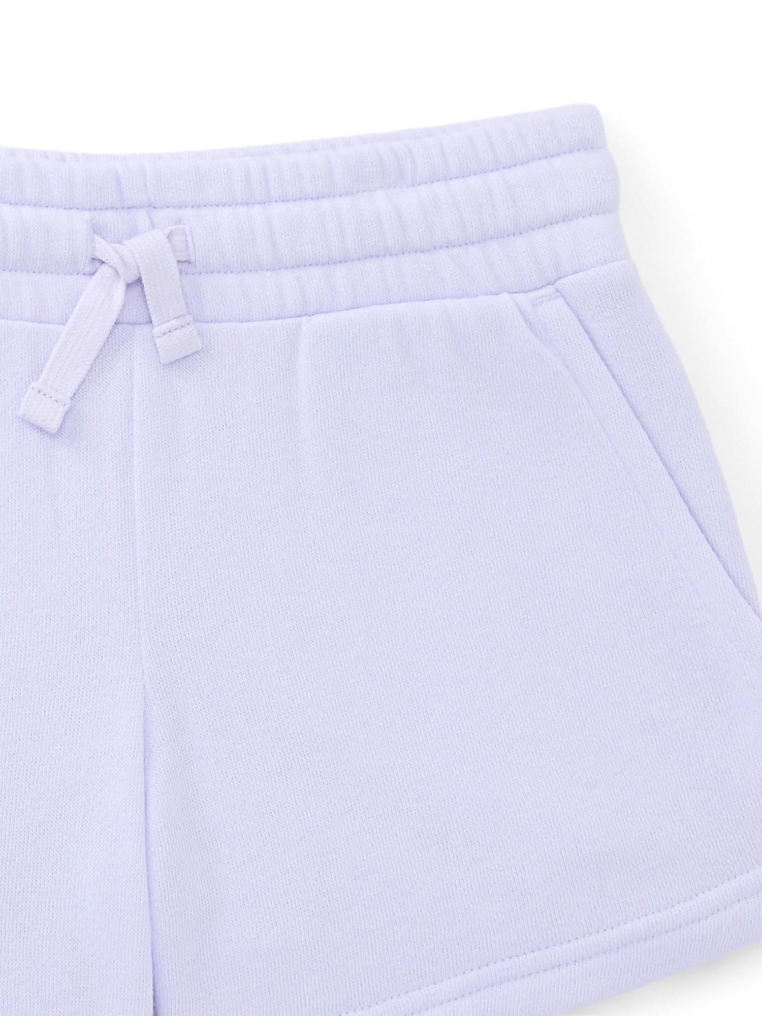 Athletic Works Girls Active Fleece Sweatshirt and Shorts Set, 2-Piece, Sizes 4-18 & Plus