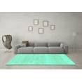 thumbnail image 3 of Ahgly Company Machine Washable Indoor Rectangle Abstract Turquoise Blue Modern Area Rugs, 5' x 7', 3 of 4