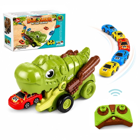 JBeeCtrl Dinosaur Toys for Boys 3 6 Years Dinosaur Remote Control Car Toys for Boys Snake-Style Dinosaur RC Car for Kids T-Rex Monster Trucks Christmas Birthday Gifts for Boys Toys 3-5 5-7