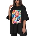 thumbnail image 4 of Plus Size Shirt for Women Black Tops for Women Short Sleeves Shirt for Women Easter 215 T Shirt Crewneck Shirt for Women XL, 4 of 5