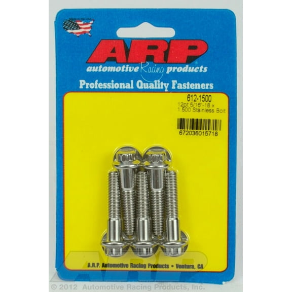 ARP 612-1500 Polished 5/16-18 x 1.500 12pt SS bolts