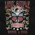 thumbnail image 2 of Livin Simply Brave Free Butterfly Youth T Shirt Tee Girls Infant Toddler Brisco Brands 2T, 2 of 4