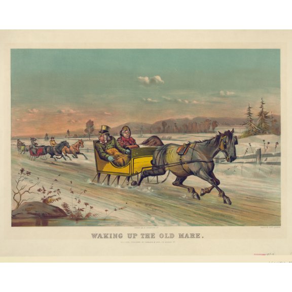 Print: Waking Up The Old Mare, 1881