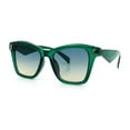 thumbnail image 4 of Womens Oversized Hipster Horn Rim Subtle Cat Eye Fashion Sunglasses Green - Black Beige, 4 of 8