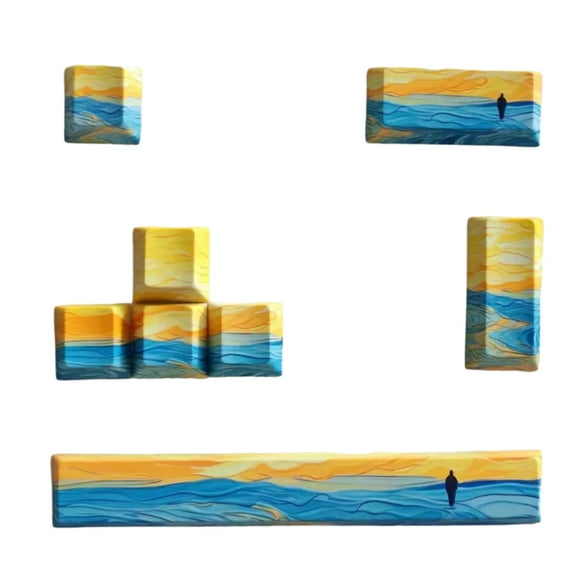 8 Keycap Set,Dyes-sub PBTs Keycap Original Profile 6.25U 6.25X SpaceBar Esc Enter Keycaps for Gaming Keyboards