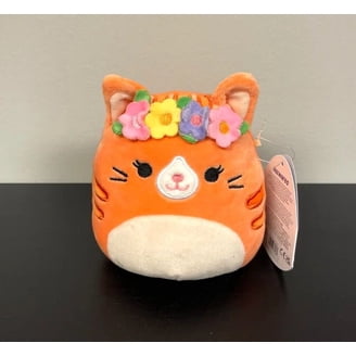Squishmallow KellyToy - Pantuflas Para Niños De Felpa Suave A Elegir Vaca, Navidad, Dinosaurio, Koala, Tiburón, Ajolote (Gigi, Gato Atigrado Naranja (talla 6/7)), Gigi Gato Atigrado Naranja (talla
