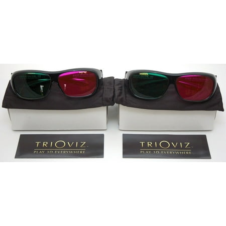 NEW 2 PACK TriOviz InfiColor 3D Glasses XBox 360 PS3 Thor Enslaved Green Lantern