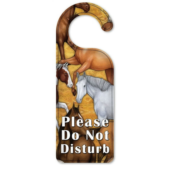 Do Not Disturb Door Knob Hanger Sign - Wild Horses - Image by Dan Morris