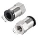 thumbnail image 2 of Adaptador de conector de tubo de empuje, tubo OD de 10 mm x 1/8PT hembra, conector de tubo neumático 2 piezas, 2 of 3