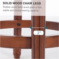 thumbnail image 2 of JERFIT 360 Swivel Bar Stool with Back, Solid Wood Frame & Upholstered Seat, Counter Height Chair for Kitchen, Dining or Pub, 2 of 6