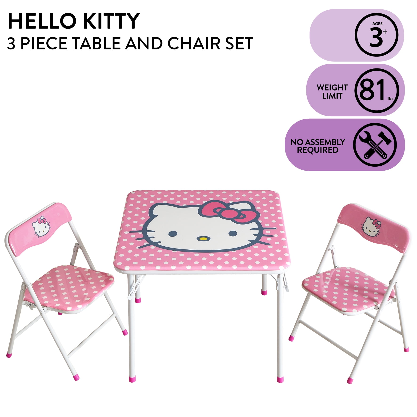 Hello Kitty, Child's Table and Chair Set