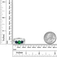 thumbnail image 4 of Gem Stone King 1.92 Ct Oval Green Nano Emerald Blue Sapphire 925 Sterling Silver Moissanite Ring (Size 8), 4 of 4