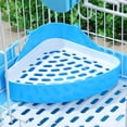 thumbnail image 3 of Triangle Potty Trainer Corner Bunny Toilet Guinea Pig Litter Bedding Plastic Box Pet Pan Small Pet Triangle Basin for Rabbit Chinchilla Hamster Ferret Small Animal, 3 of 7