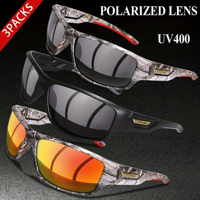 LOISRUBY Lunettes de Soleil Polarisées UV400 pour Cyclisme et Conduite, Sports de Plein Air, Mode, Pêche, Course, Lunettes de Protection Hommes Femmes