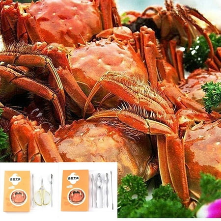 

Stainless Steel Crab Eating Tool Crab Set Crab Spoon Fork Crab Clamp Scissors Hairy Crab Seafood Shucker