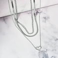 thumbnail image 3 of Collares en Capas JeenMata para mujer Chapado en Oro blanco paquete de 3, 3 of 6
