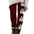 thumbnail image 2 of Lilgiuy 2024 Easter Bunny Print Workout Leggings for Women Girls Yoga Pants Slim High Waist Plus Size Compression Tights Pants(Wine,XL), 2 of 4