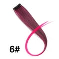 thumbnail image 6 of Clip-In One Piece Ombre Hair Extensions in Pure Color - Straight Long Synthetic 2 Tone Hair Pieces, 6 of 63