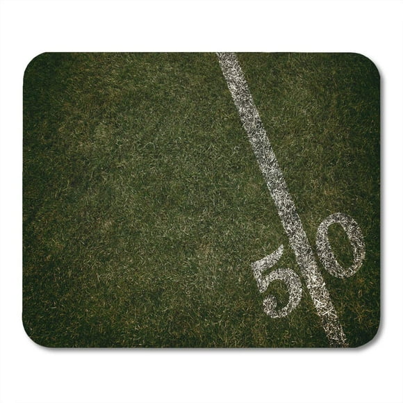 POGLIP Green Superbowl Football Field Ground Fifty Yard Line Friday Mousepad Mouse Pad Mouse Mat 9x10 inch