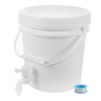 LOLIPPYY Portable Water Container with Faucet for Outdoor Camping and Storage, 10 Liter Plastic Water Tank, White