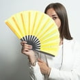 thumbnail image 5 of FONDOTIN Decorative Handheld Fan Golden 1Set 25.2X13.8X0.8In, 5 of 8
