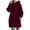Wine, variant on Azrian Womens Coats and Jackets,Women's Solid Color Hoodie Zipper Long Sleeve Sweatshirts Pockets Long Coat Tops