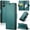 Green, variant on ETFAST Leather Phone Case Wallet With Card Holder Zipper For Xiaomi Poco C65 4G High Quality Leather Phone Case